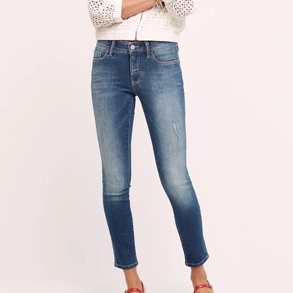 Pilcro and the Letterpress Stet Straight Leg Ankle Jeans Capri 28 Waist - Picture 1 of 6